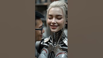 Humanoid Robot Girl Under Repair | Futuristic Lab Scene #AI #SciFi