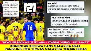 🔴komentar kecewa fans malaysia usai peringkat fifa turun akibat sanksi fifa 