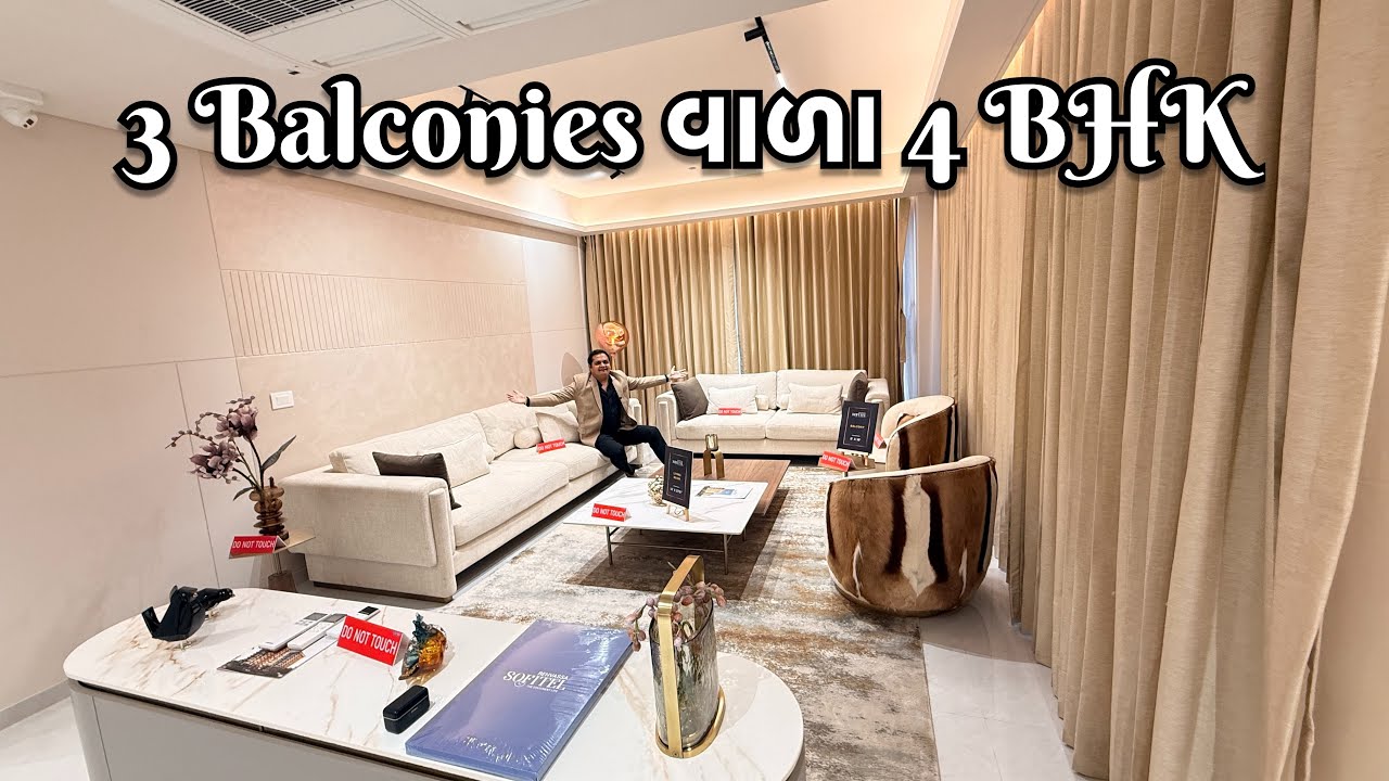 Premium 4 BHK Flat in Sargasan Gandhinagar | 3 Balcony Spacious Flat Tour | Gujarat RealEstate Guide