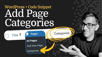 Categorieën toevoegen aan WordPress-pagina