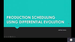 Production Scheduling using Differential Evolution