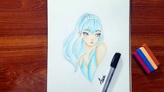 Barbie Doll Drawing with Soft Pastel Color | How to Make Drawing Of Cinderella for beginners screenshot 1