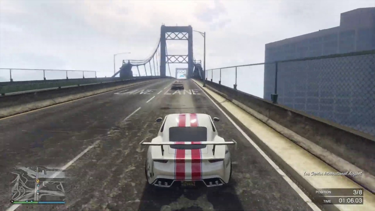 Grand Theft Auto V - Premium Race - The Commute - only just won. GTO driver bailed. I was trash to.