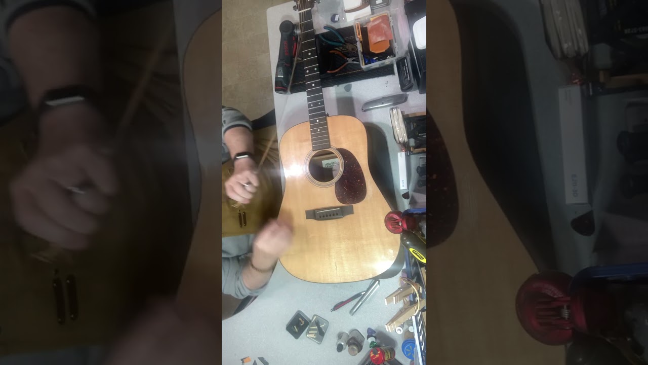 Martin guitar binding repair #3 Beams Music