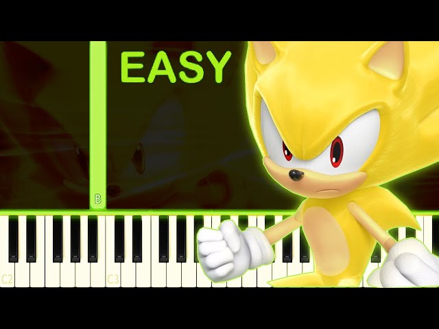 SUPER SONIC THEME - EASY Piano Tutorial class=