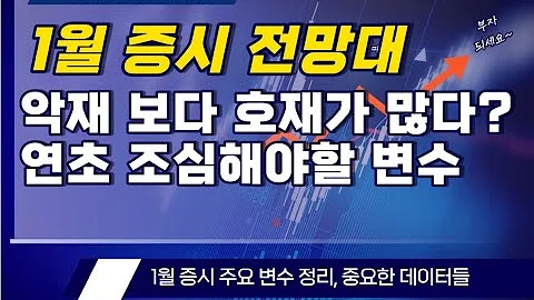 1월 증시 전망. 2022년 첫 달 주식 시장 주요 변수. 코로나와 치료제, 금리인상, 대선 등 주요 정치 일정, 기업 들 실적 등 재료들 총정리