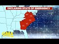 Massive winter storm on the move as 5 states declare state of emergency