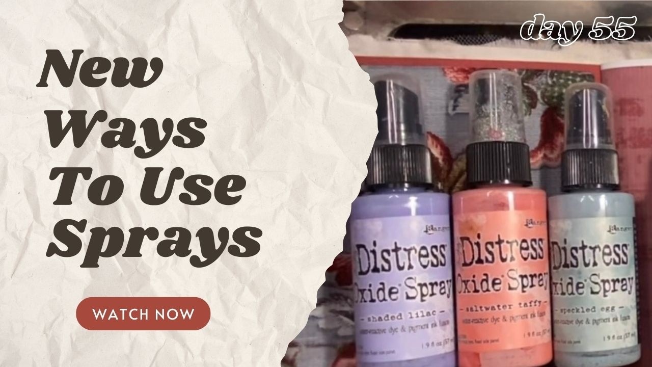 Think Outside the Ink! Distress Oxide Spray Background Tutorial | 100 Day Project Day 55