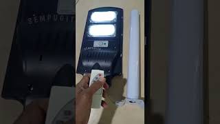 Lampu LED PJU tiang tenaga surya dengan remote control #shopping