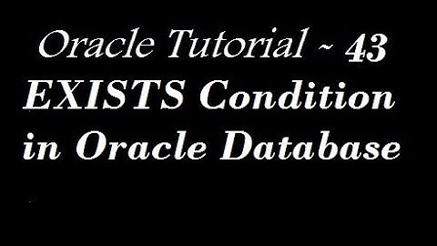 EXISTS Condition in Oracle Database