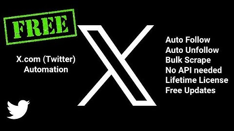 FREE X (Twitter) Auto Follow/Unfollow/Scrape