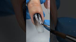 Black & White Glitter Ombré Nails ✨ Elegant Silver Glitter Nail Art Tutorial