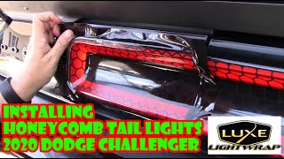 Installing Luxe Honeycomb Taillight Wrap on a 2020 Dodge Challenger