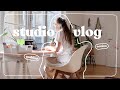 how I plan my week with notion, drawing, packing, cooking | october studio vlog ☁️