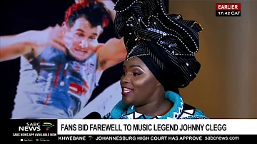 Fans bid farewell to music legend Johnny Clegg