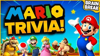 Mario Quiz For Kids | Brain Break | Mario Workout | Just Dance | GoNoodle @PEwithMrG