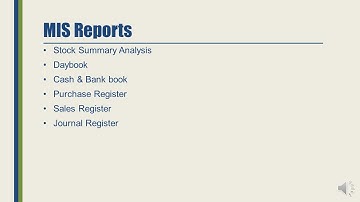 # 11. HOW TO CHECK MIS REPORTS IN TALLY PRIME