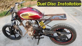 Rebuild part 7 Rear Disc Brake installation in boxer | Dual disc in 100 cc bike 🔥🔥