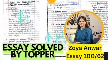 How CSS Essay Topper Solved the Paper | Essay Solved by Zoya (100/60 topper) - CSSTROLOGY