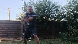 Ukrainian martial arts. Фланкировка мечами. Короткий і довгий меч. Work with a short and long sword.