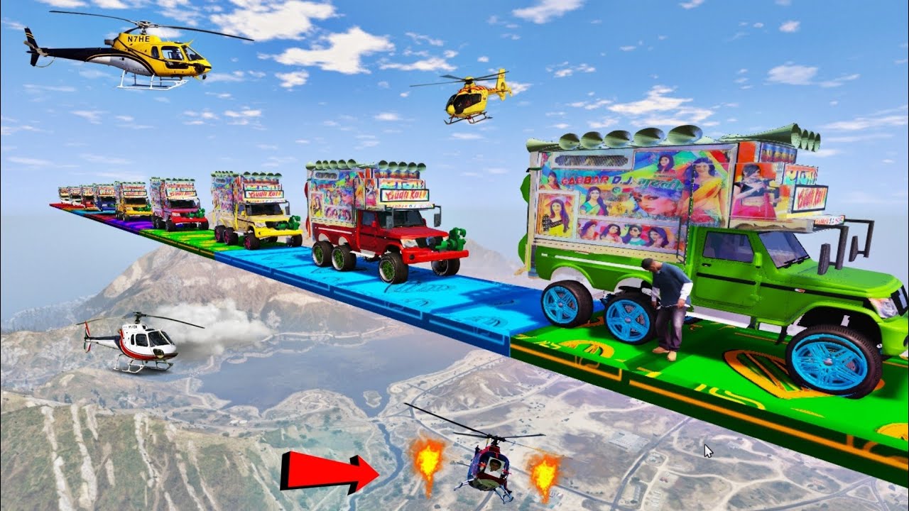 GTA 5 World's Highest😮 😱 दुनिया का सबसे ऊँचा !! IMPOSSIBLE SUPER MEGA RAMP 😱🤯 CHALLENGE !! INDIANDJ4