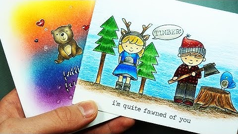 One Layer Card Masking + Colored Pencil Tips