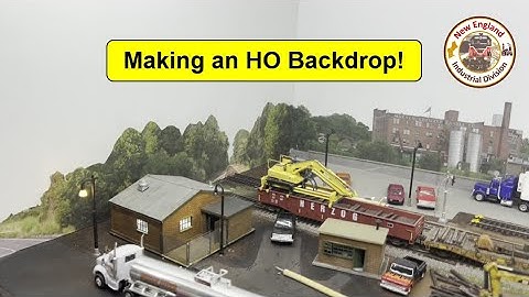 Making a backdrop for the end (side) of the HO shelf layout