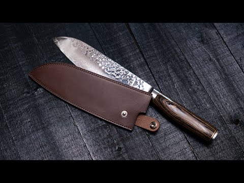 Making a Tailor-made Leather Chef Knife Sheath! 