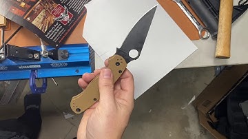 Sharpening the Spyderco Paramilitary 2 in 10V Steel