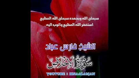 سورة الإخلاص | الشيخ فارس عباد، استغفر الله العظيم واتوب اليه ❤️❤️(1)