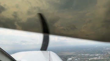 Flying across the back of a cold front