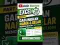 Stop Copas Manual! Cara Cepat Gabung Nama dan Gelar di Excel #tutorialexcel #belajarexcel #exceltips