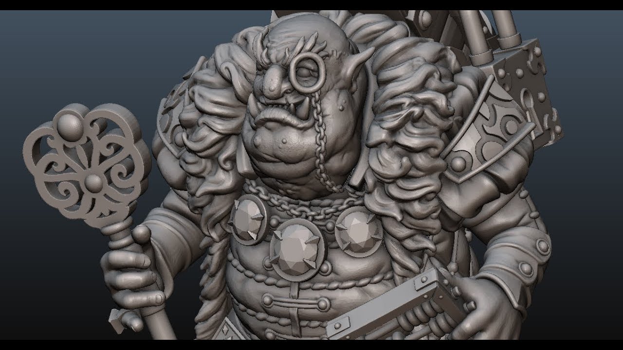 Ogre 3D model for 3D print - YouTube