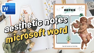 How to Make Aesthetic Notes on Microsoft Word [TEMPLATE] screenshot 4