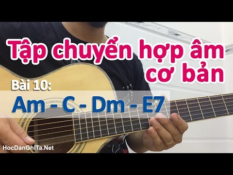 Bài 10: Tập chuyển hợp âm cơ bản Am C Dm E7 | Cơ bản cho người mới học đàn guitar mới nhất 2023