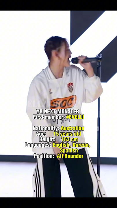 YG “NEXT MONSTER” EVELLI FIRST MEMBER REVEALED 😱 #yg #nextmonster #evelli