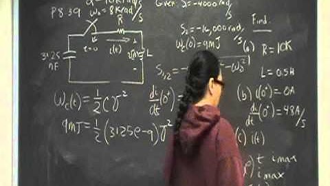 Natural/Step Response Series RLC P8.39 Nilsson Riedel Electric Circuits 9E Solution