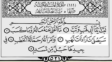 111 سورة المسد ( مرتل ) يقرها .. اشهرالمشايخ فى قرأة القران الكريم .