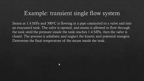 Lesson 2 - Energy equation for unsteady state open systems