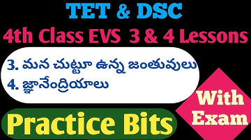4th Class EVS 3 & 4 lessons మన చుట్టూ ఉన్న జంతువులు, జ్ఞానేంద్రియాలు New Textbook