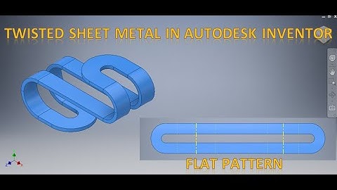 Twisted Sheet metal Part in Autodesk Inventor || Inventor 3d drawings Tutorials || Inventor cad