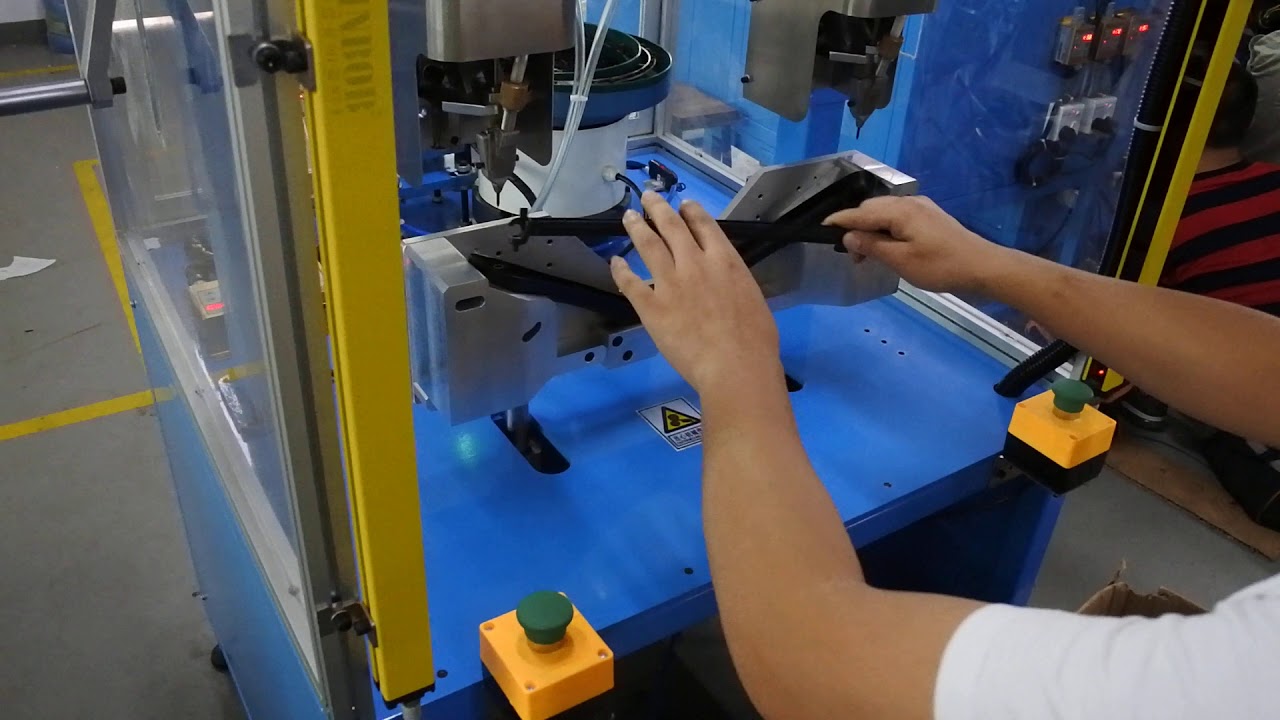 Coat hanger and cross bar screwing machine YouTube