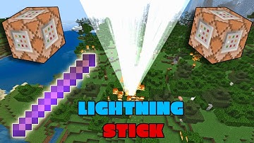 Minecraft Bedrock How to Get a Lightning Stick | Bedrock Command Block Tutorial 1.19+