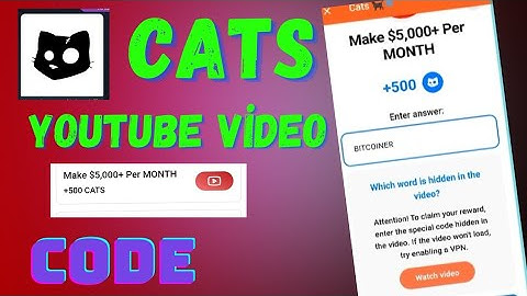 Cat Code Make $5000+ Per Month Cat new Video Code | Make $5000+ Per Month | Part 1 Cat Answer |