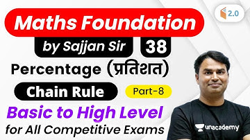 2:30 PM - All Competitive Exams | Maths Foundation by Sajjan Sir | Percentage (प्रतिशत) (Part-8)