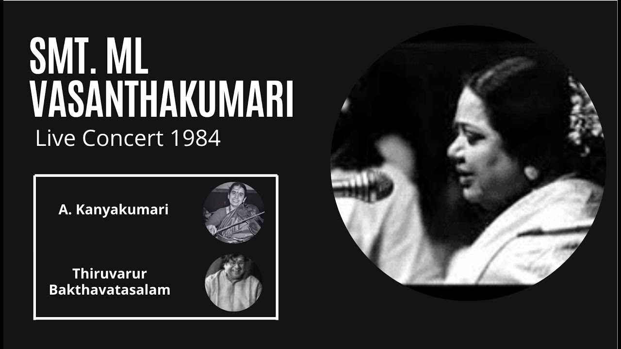 Smt. M.L. Vasanthakumari Live Concert 1984 - YouTube