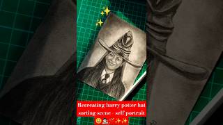 Harry potter hat sorting recreate👩🏻🎨🪄✨ #selfportraits #art #harrypotter #drawing #explore #shorts Harry potter hat sorting recreate👩🏻🎨🪄✨ #selfportraits #art #harrypotter #drawing #explore #shorts