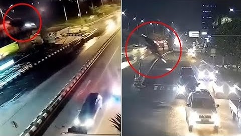 Driver Follows Google Maps Off Unfinished Bridge!