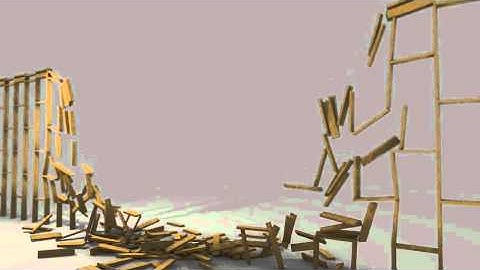 Kapla wall - Blender 2.5 physics test