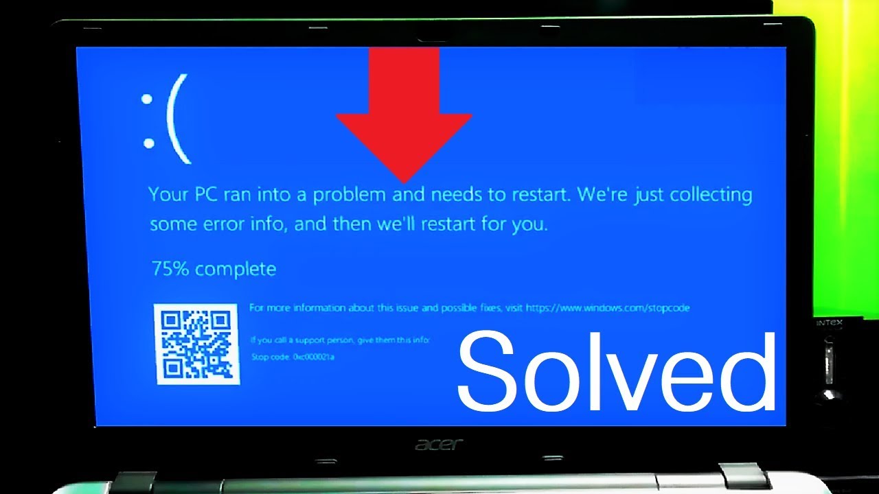 How To Fix Windows 10 Startup Error Issue Your Pc Ran Into A